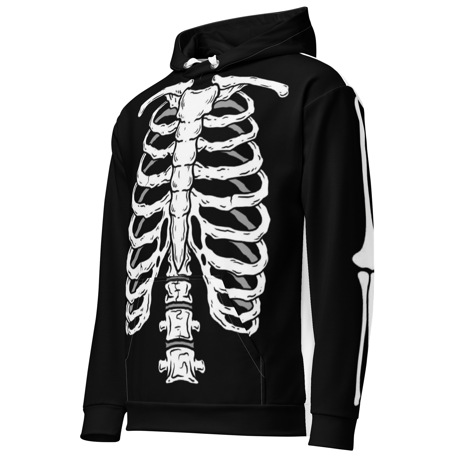 Monochrome Rib Cage Unisex Hoodie product image (2)