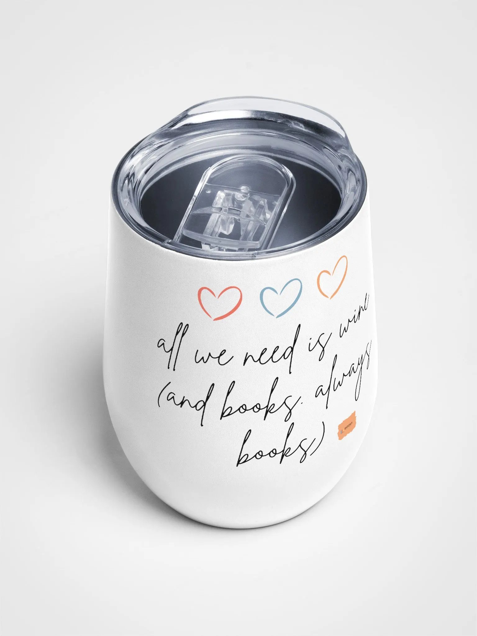 Books by DL White wine tumbler product image (4)