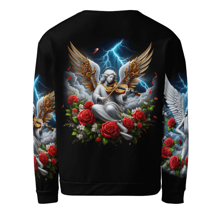 Angels making Music with a Violin - All-Over Unisex Sweatshirt #38 product image (2)