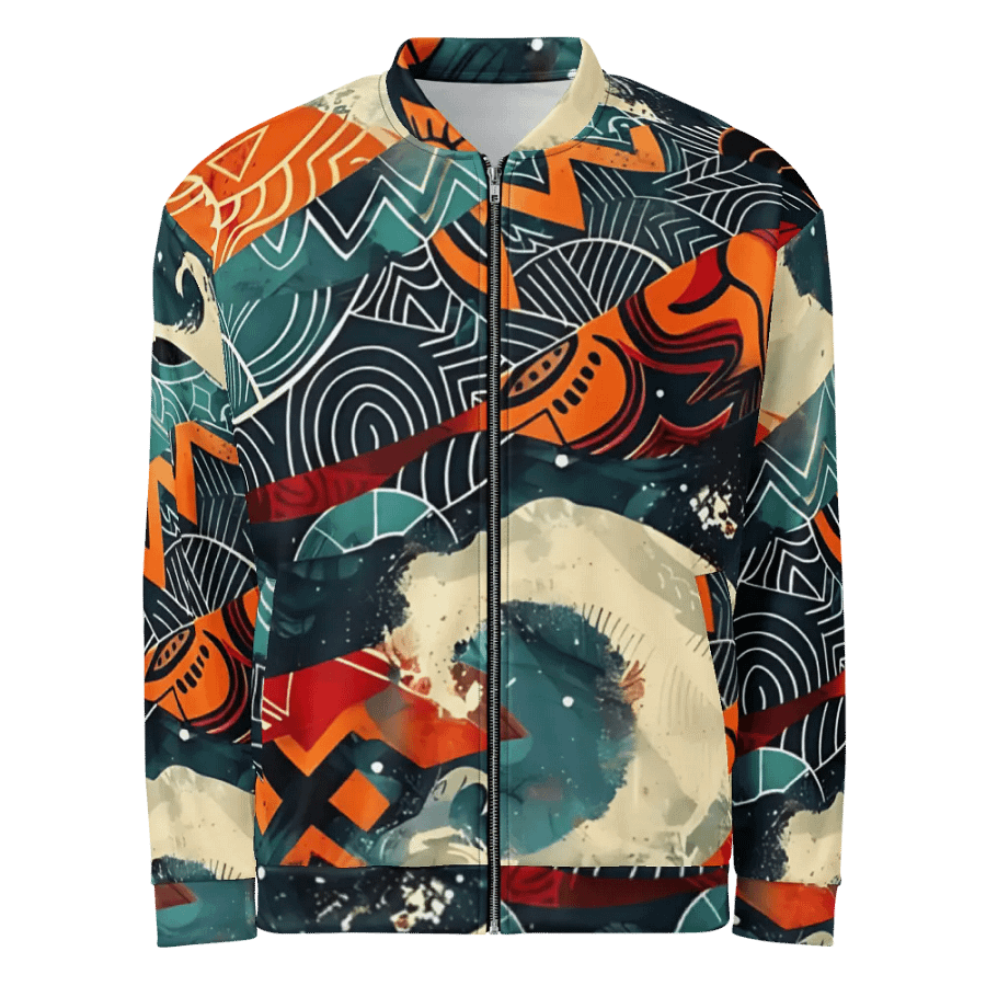 Vibrant Swirls All-Over Bomber Jacket product image (1)