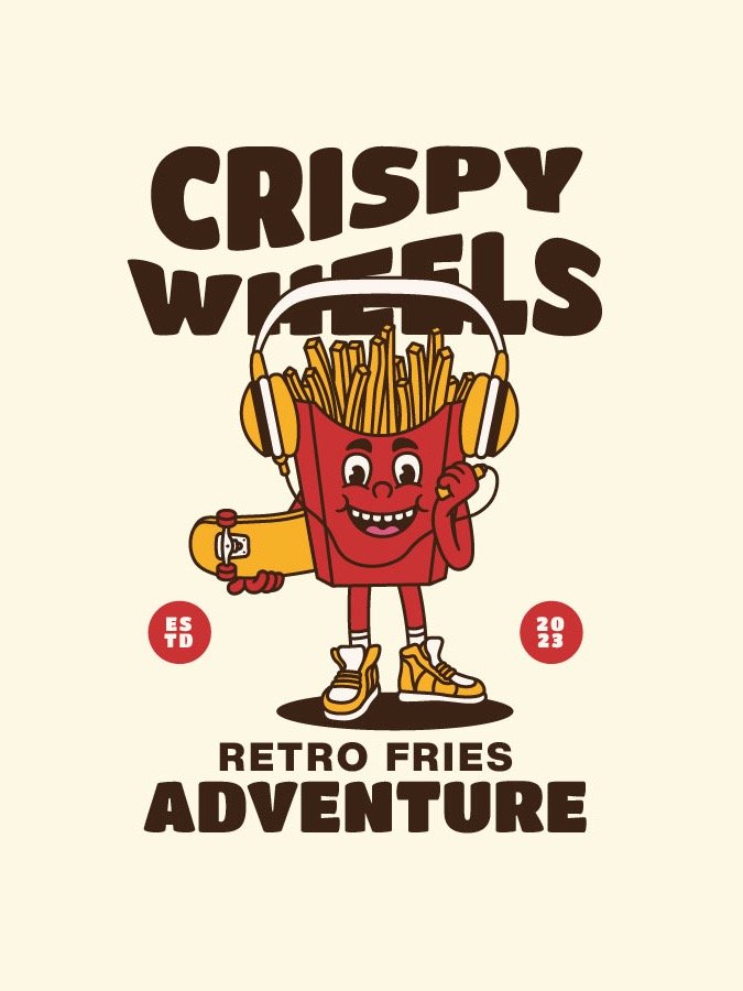 Crispy Fries Mascot Character Illustration Design product image (1)