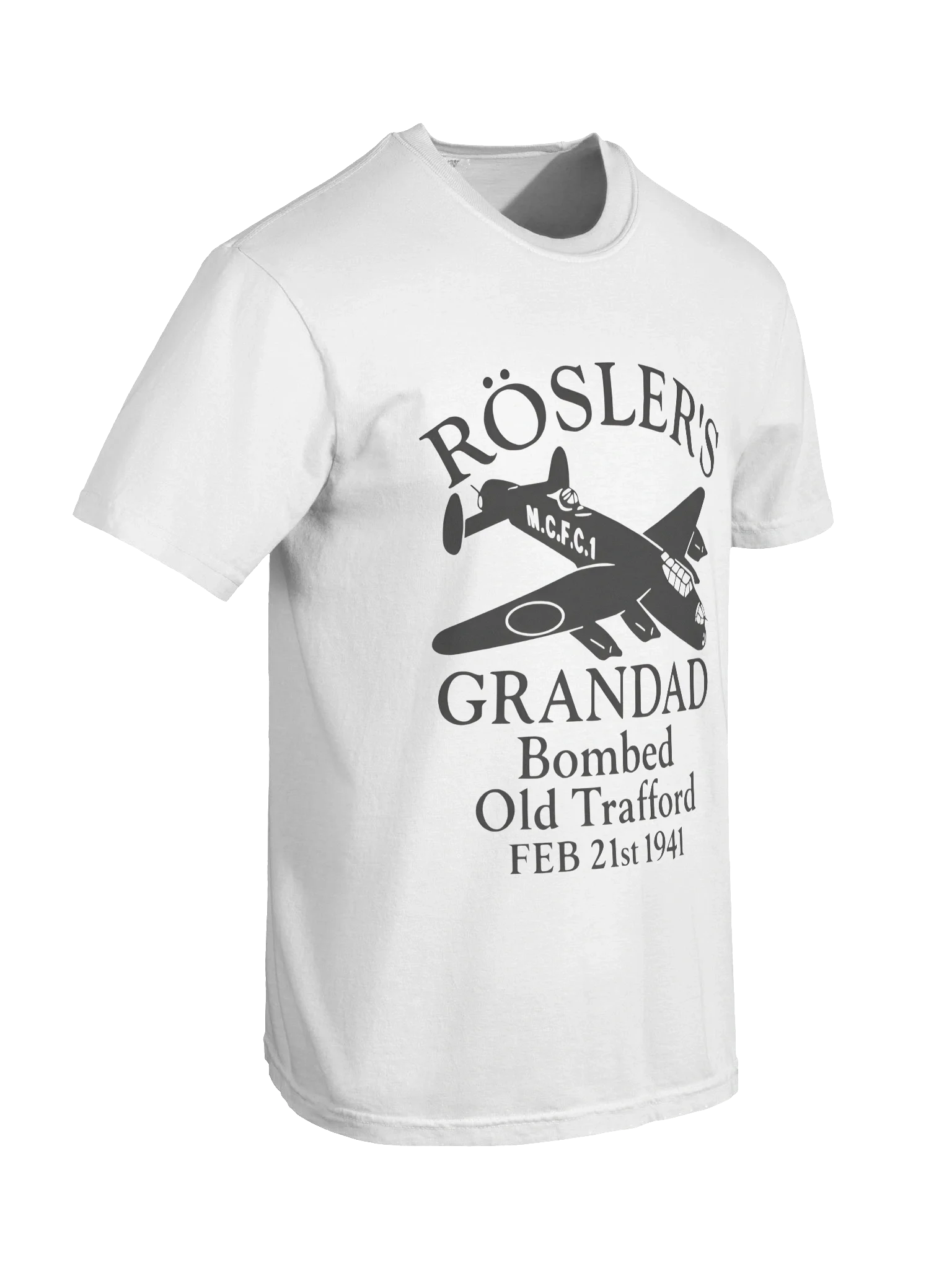 Rosler’s Grandad Bombed Old Trafford 1941 Shirt product image (66)