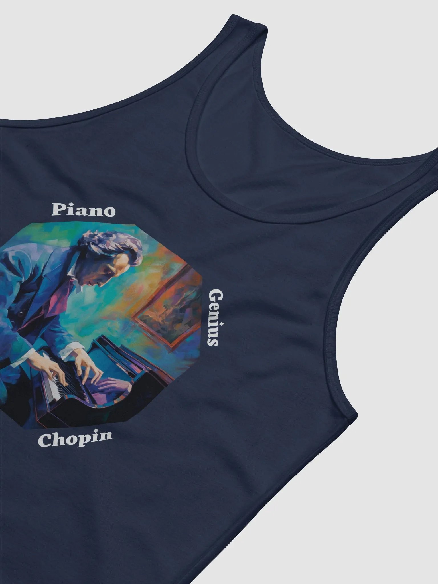 Frédéric Chopin [Playing Piano] - Piano Genius | Dark Tanktop product image (3)
