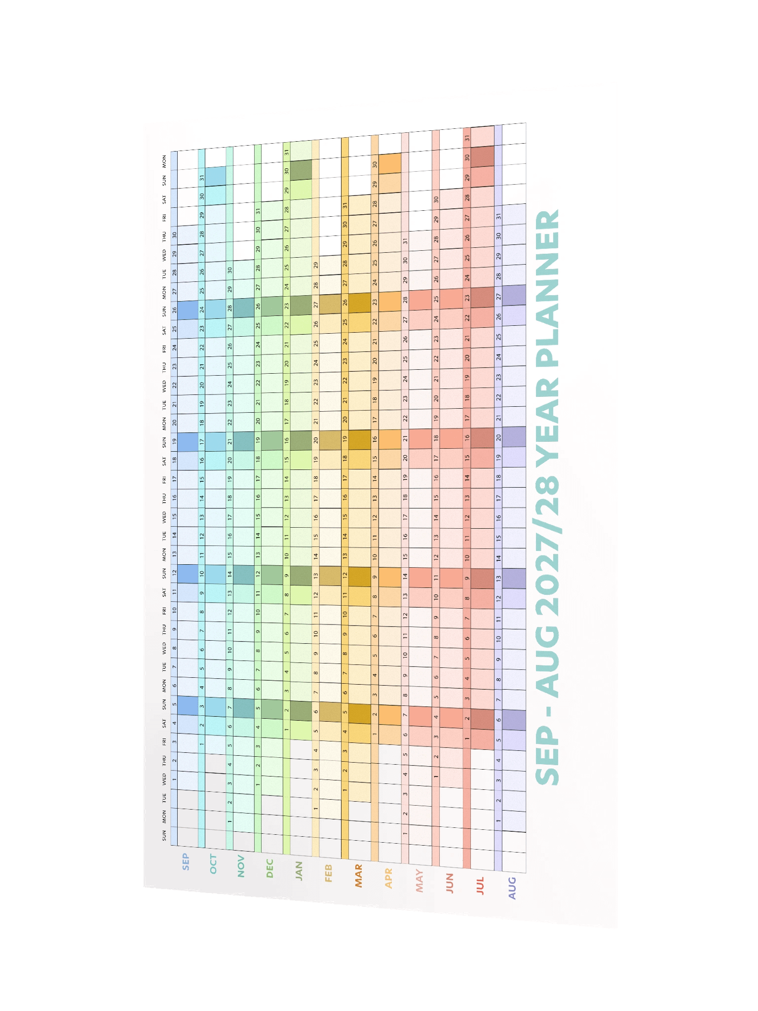 Sep-Aug 2027/28 ChromaView Whole Year Planner product image (4)