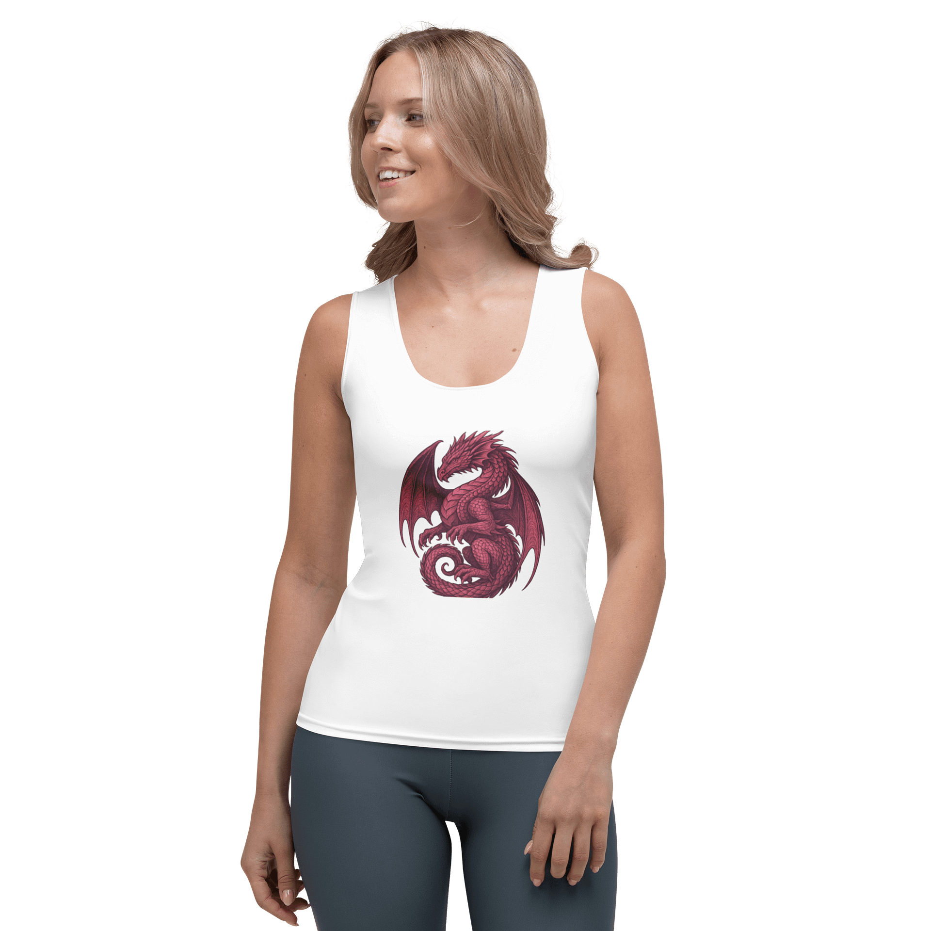 💖 Pink Dragon Tank – Emspiracy Femme Edition 🐉 For the soft-hearted, sharp-minded, flame-bearing ones. She’s not delicate. She’s dragon-coded. product image (2)