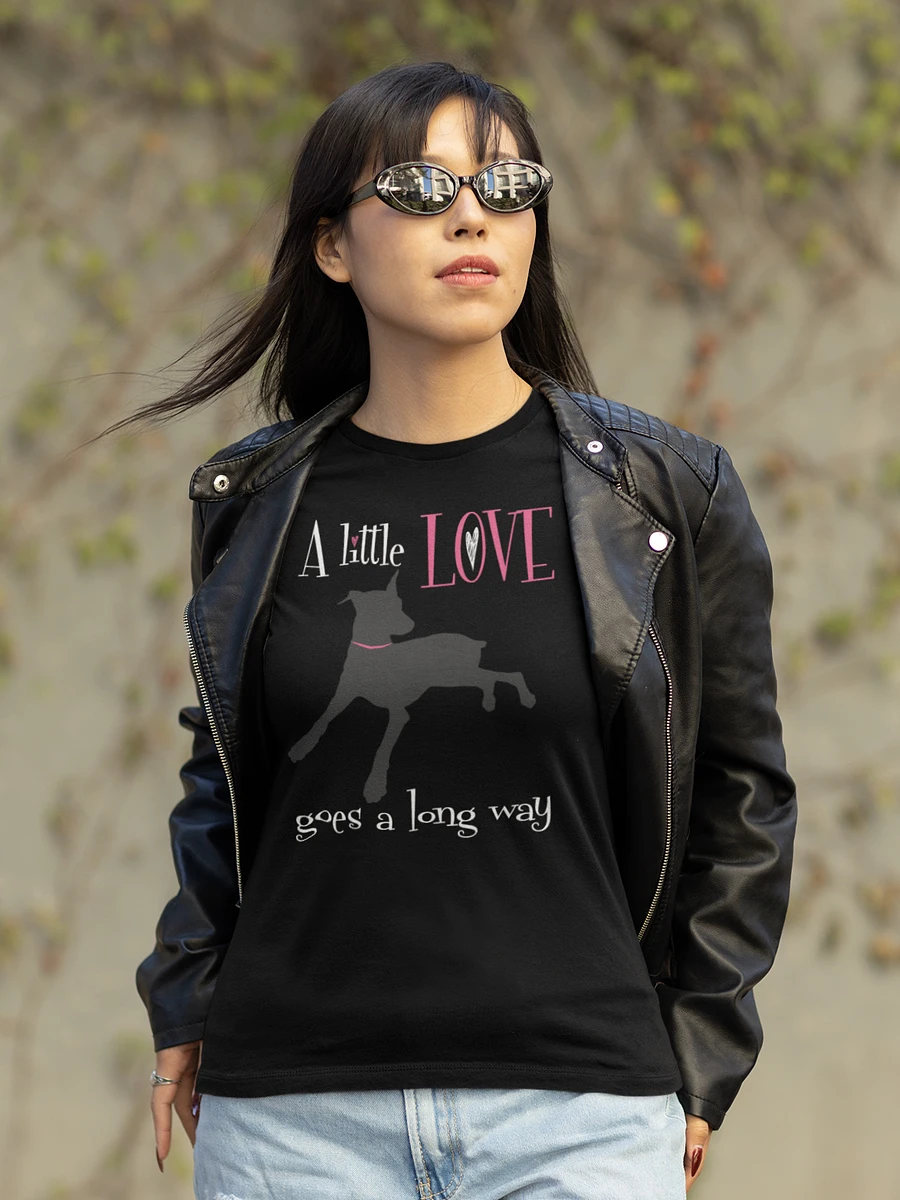 A little Love goes a long way, black Bella+Canvas 3001 supersoft T-Shirt product image (1)