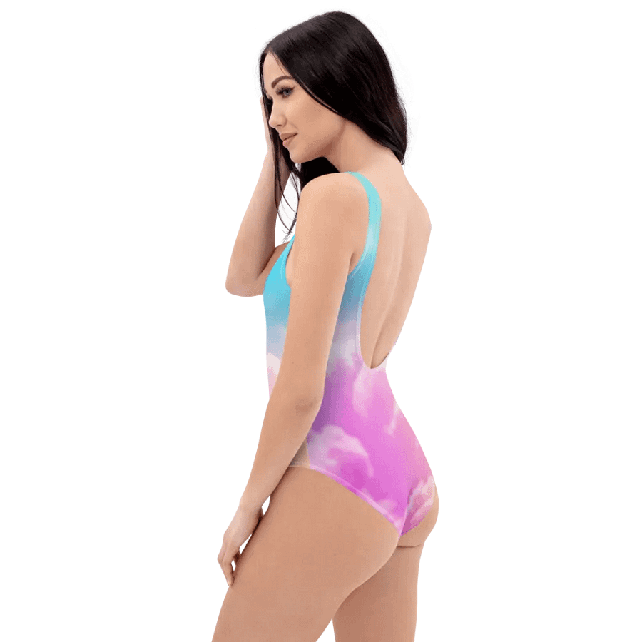 Blur Cloud Rainbow Design one piece Swimsuit - V7 product image (2)