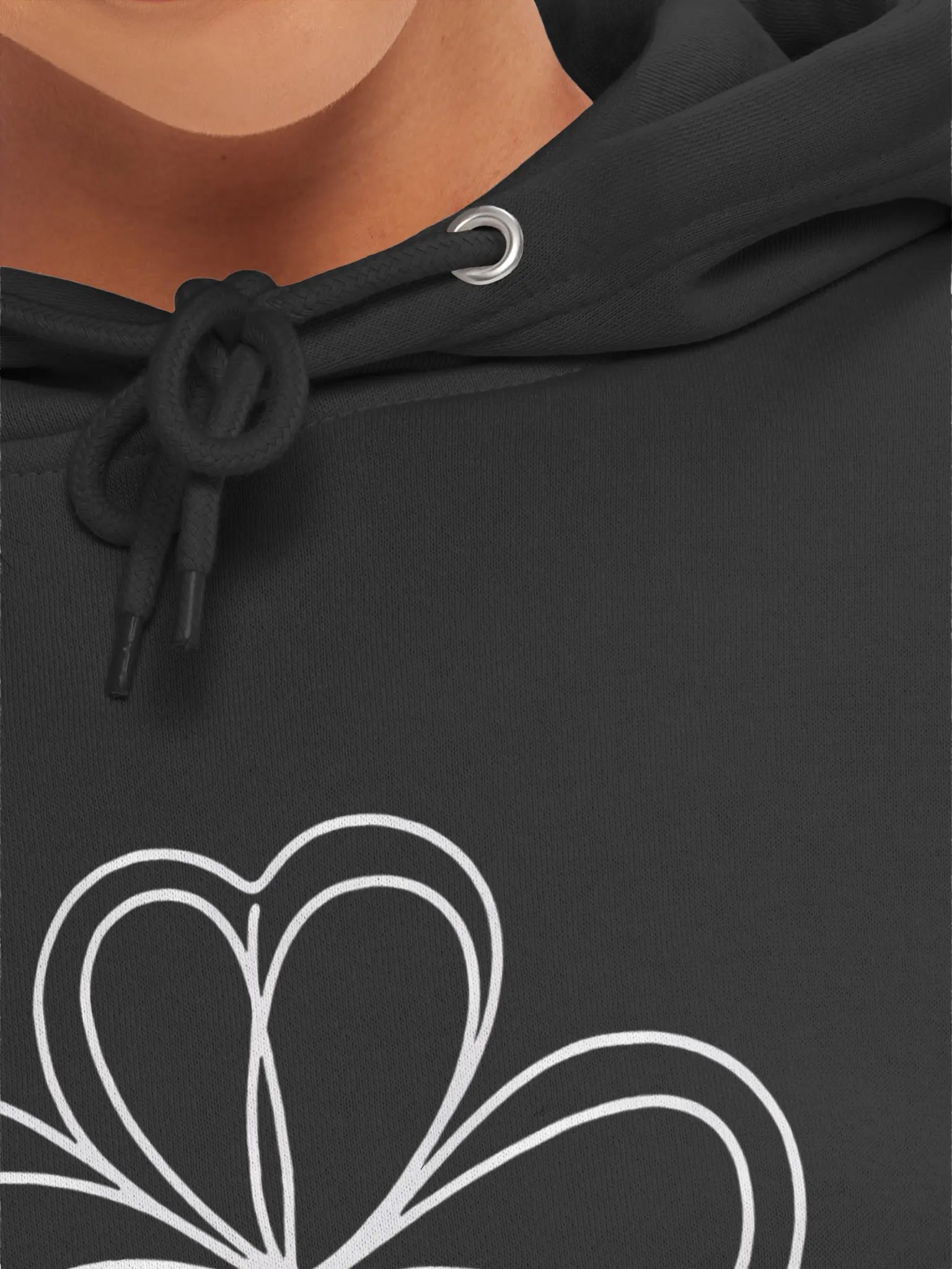 Four Leaf Clover Line Art Hoodie product image (7)