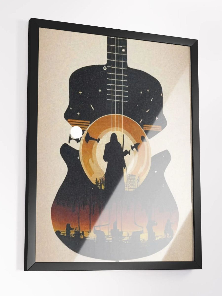Soulful Strums: Guitar Silhouette Wall Art product image (5)