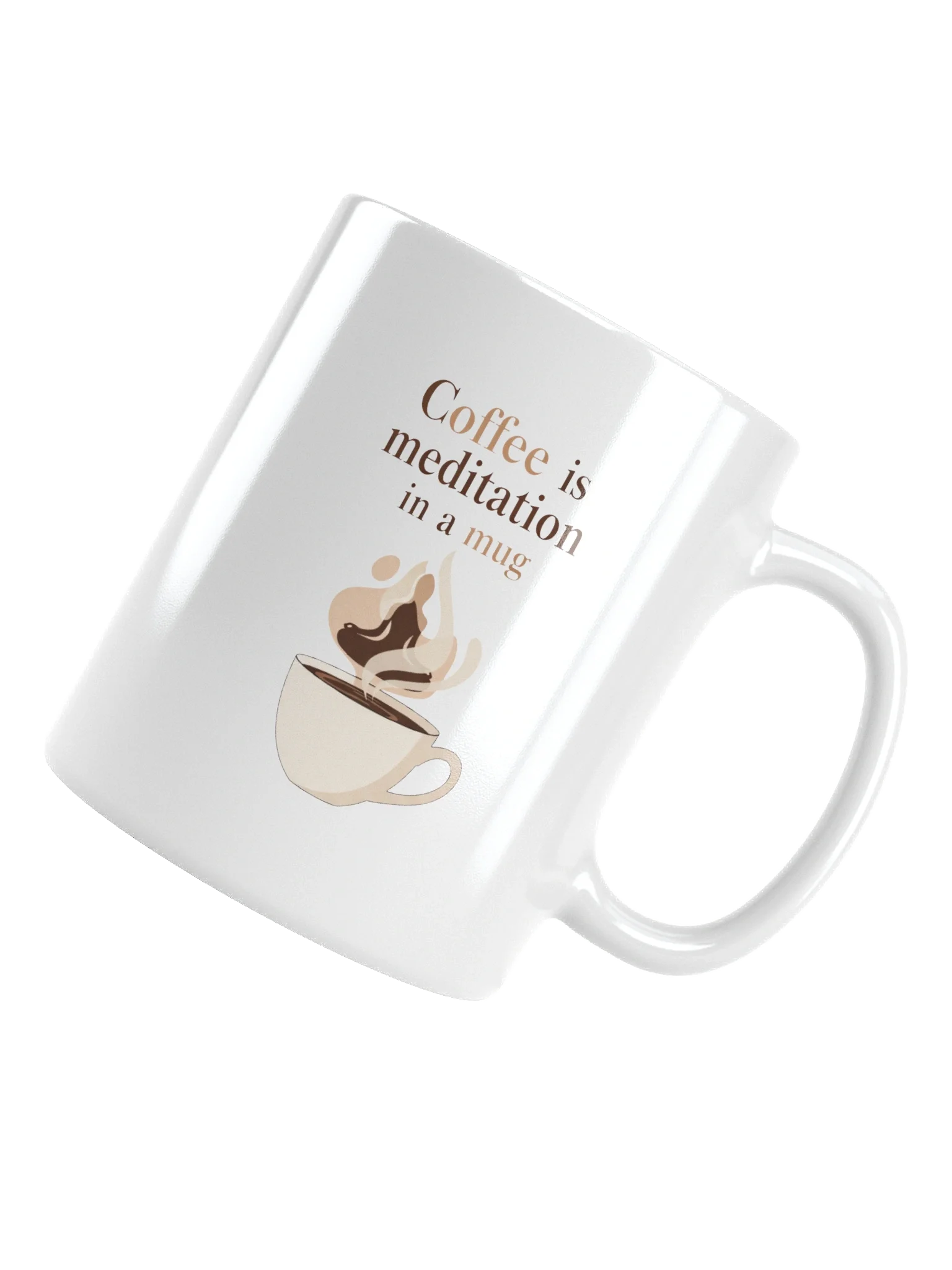 Coffee Is Meditation in a Mug – Inspirational Ceramic Coffee Mug for Mindful Mornings product image (5)