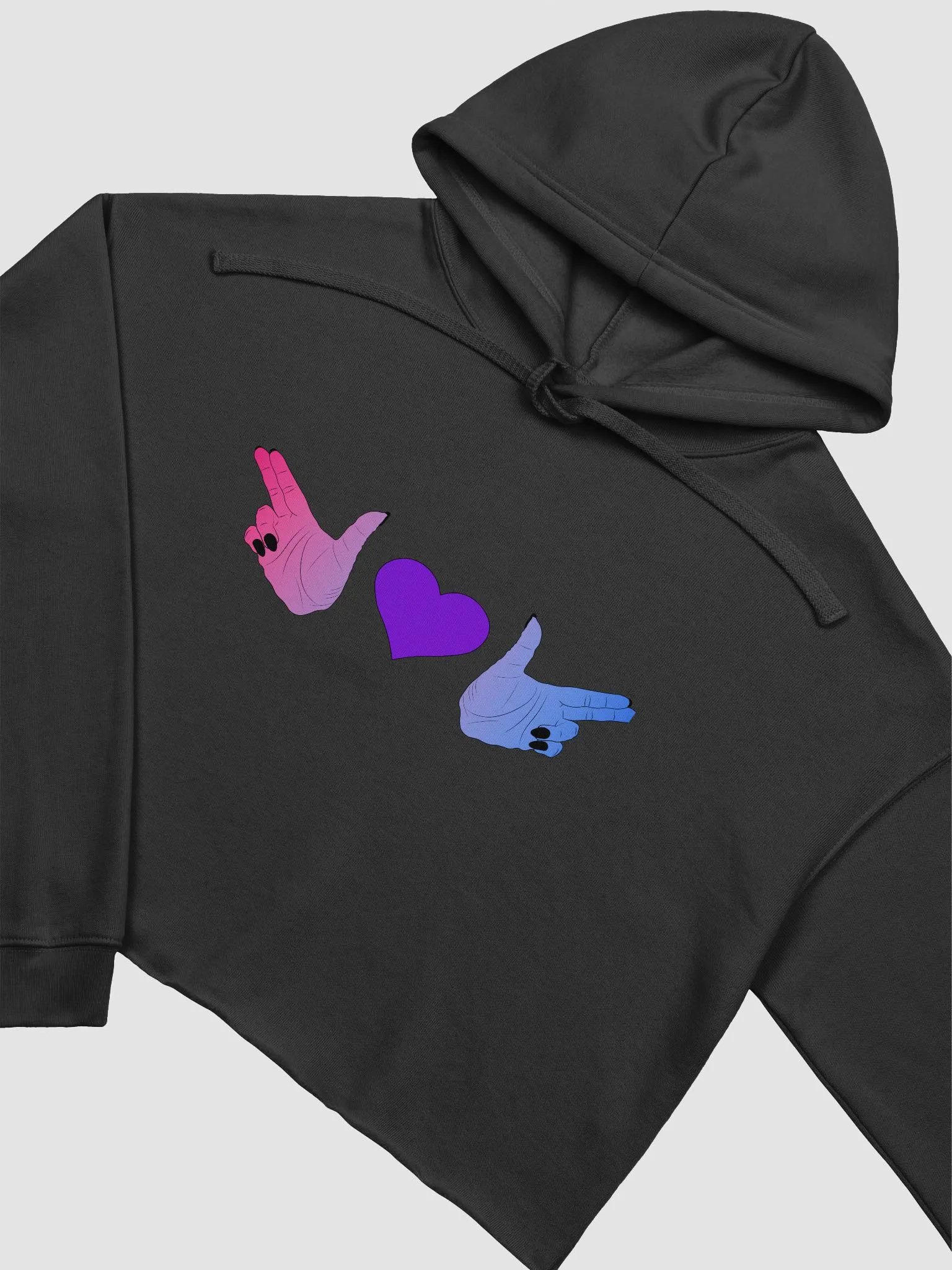 Finger Guns (bi flag) Crop Hoodie product image (19)