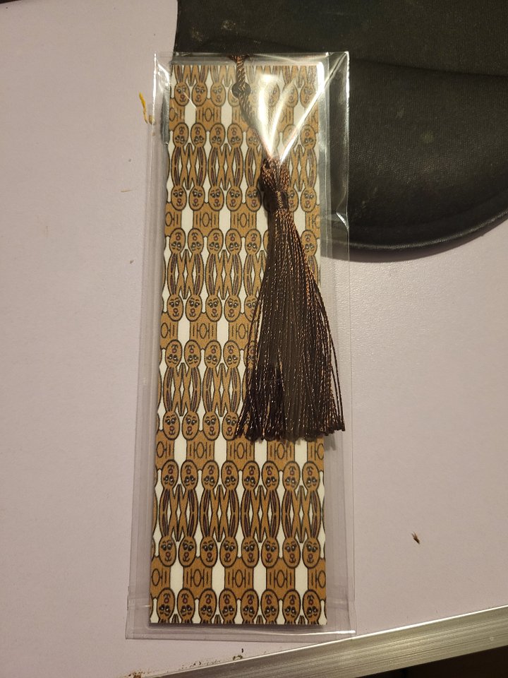 Cute Cartoon Bunny Pattern Laminated Bookmark with Tassel for the Rabbit Loving Book Reader in Your Life product image (2)