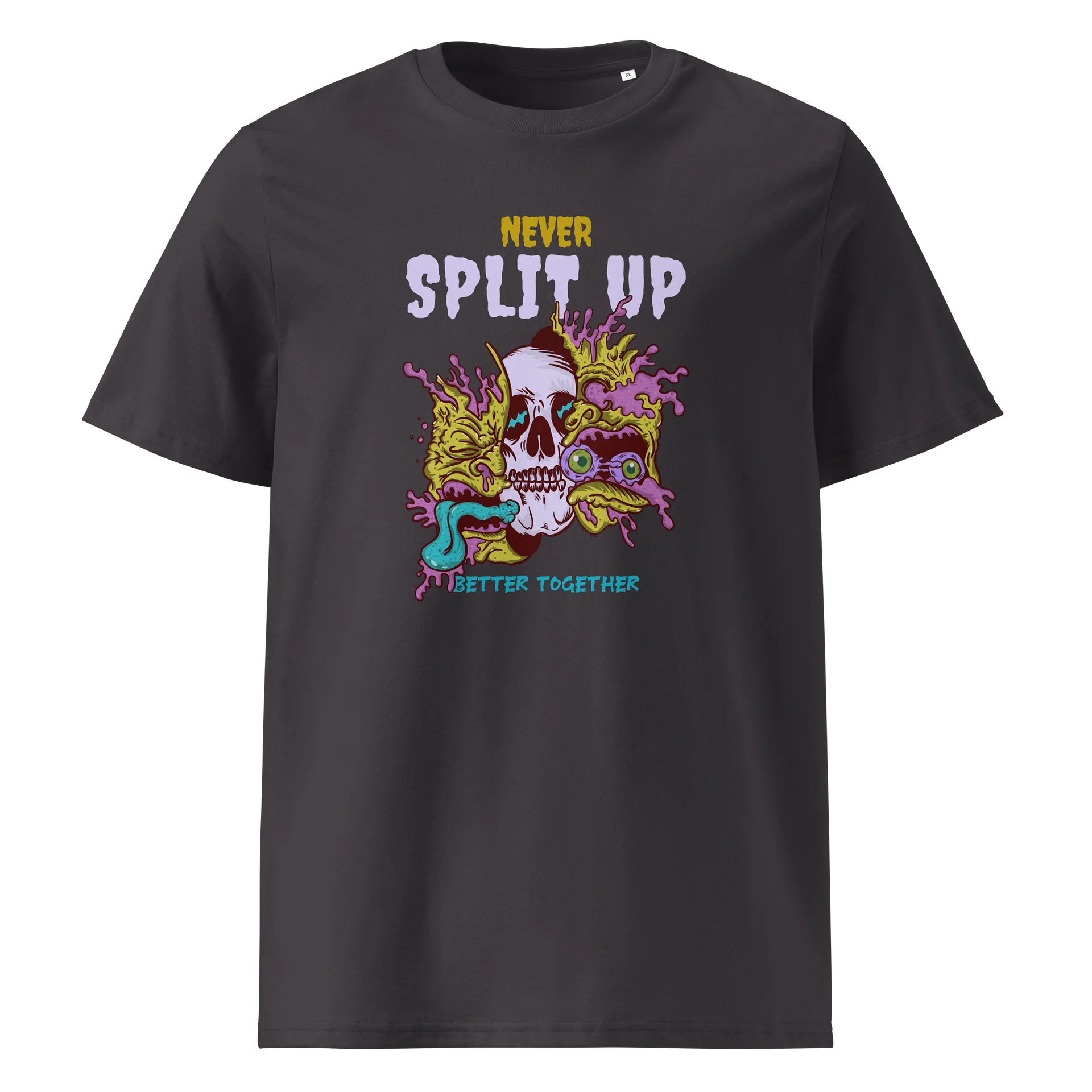 Never Split Up Grotesque Skull T-Shirt product image (5)