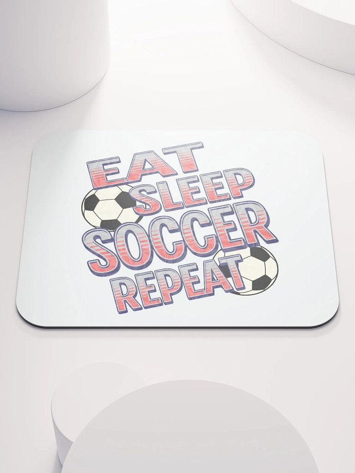 Eat Sleep Soccer Repeat Angle Stripes Mouse Pad product image (1)