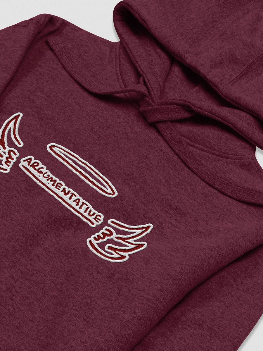 ANGELIC (lg. maroon + white bubble design) embroidered heavyweight hoodie product image (3)