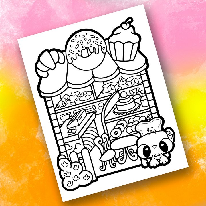 Nicholas & Crispin's Bakery Coloring Page product image (1)