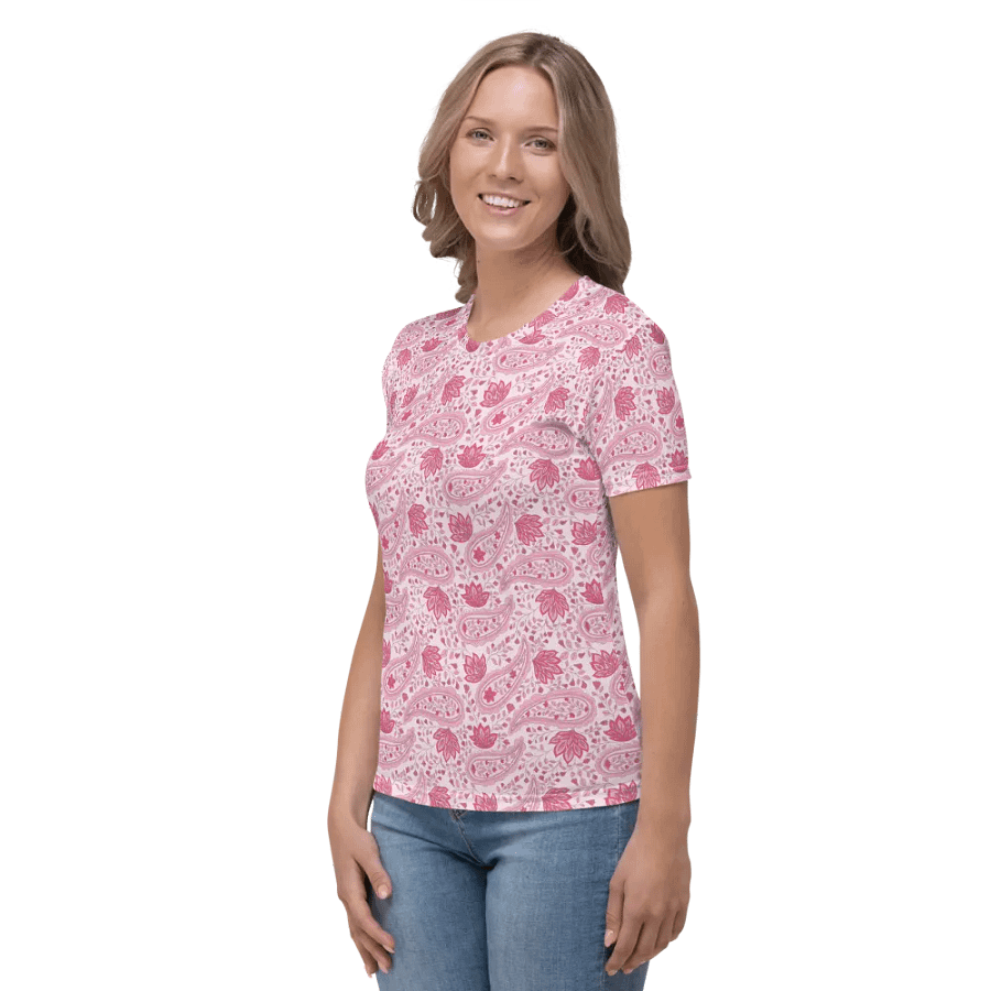 Rosewater Paisley | Women's Crew Neck T-Shirt product image (3)