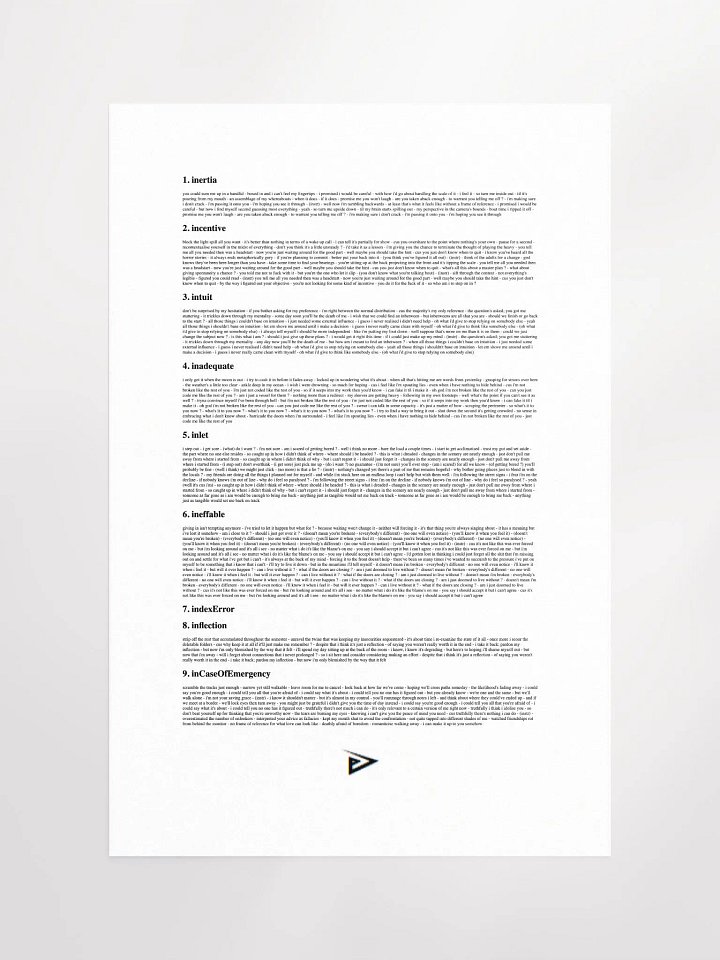 href lyric poster product image (2)