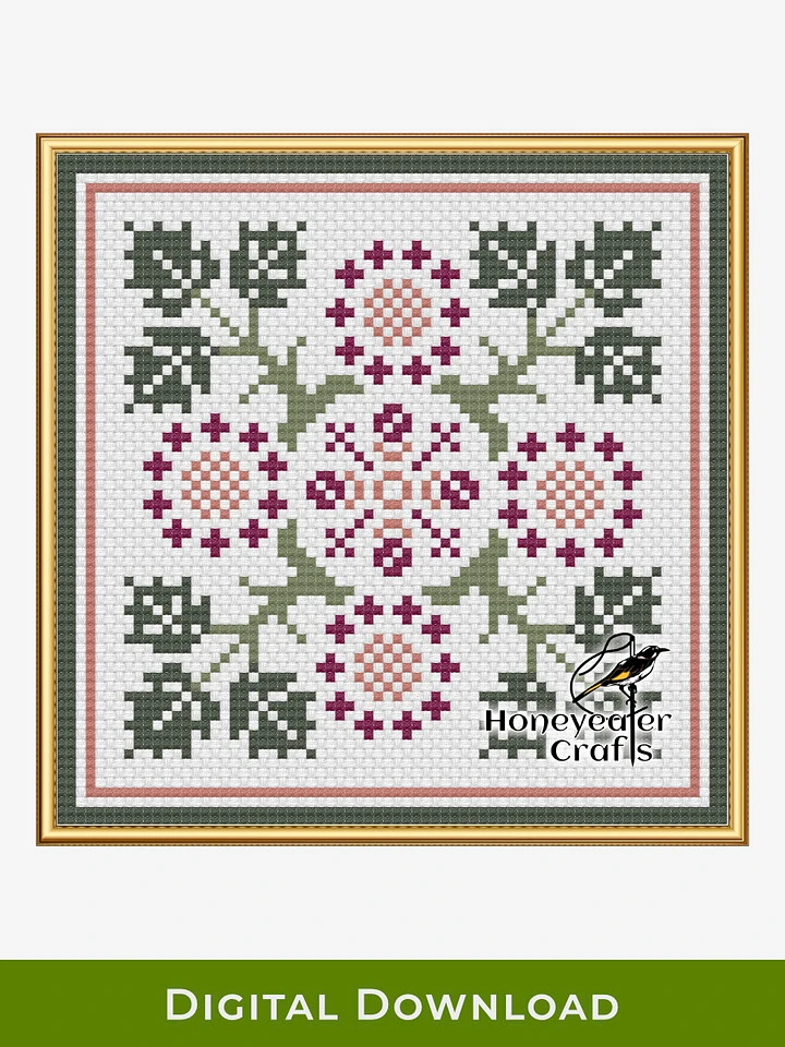 Wild Roses: Abstract Cross Stitch Pattern PDF product image (1)