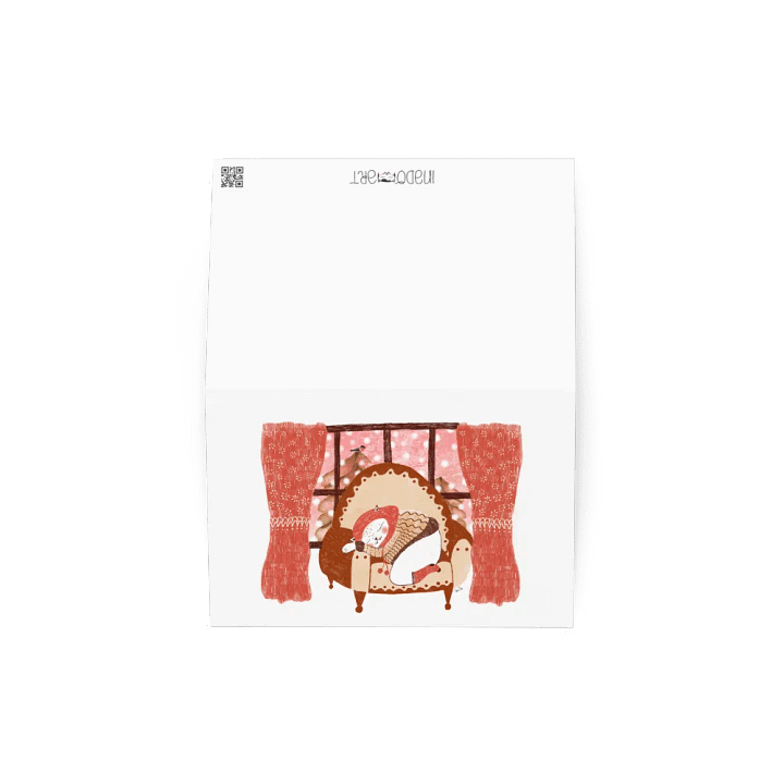 sleepy cat in the cabin card product image (2)