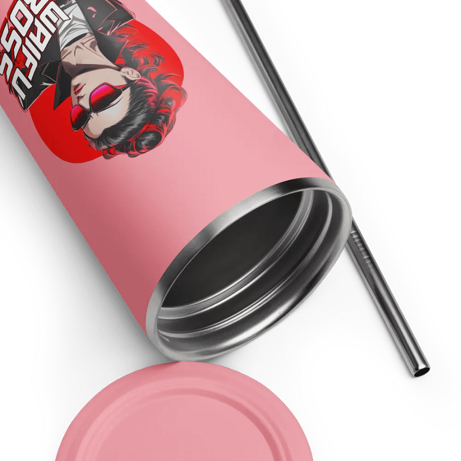 Waifu Boss 20 oz Tumbler Cup - Pink - Insulated Tumbler with a Straw v2 product image (9)
