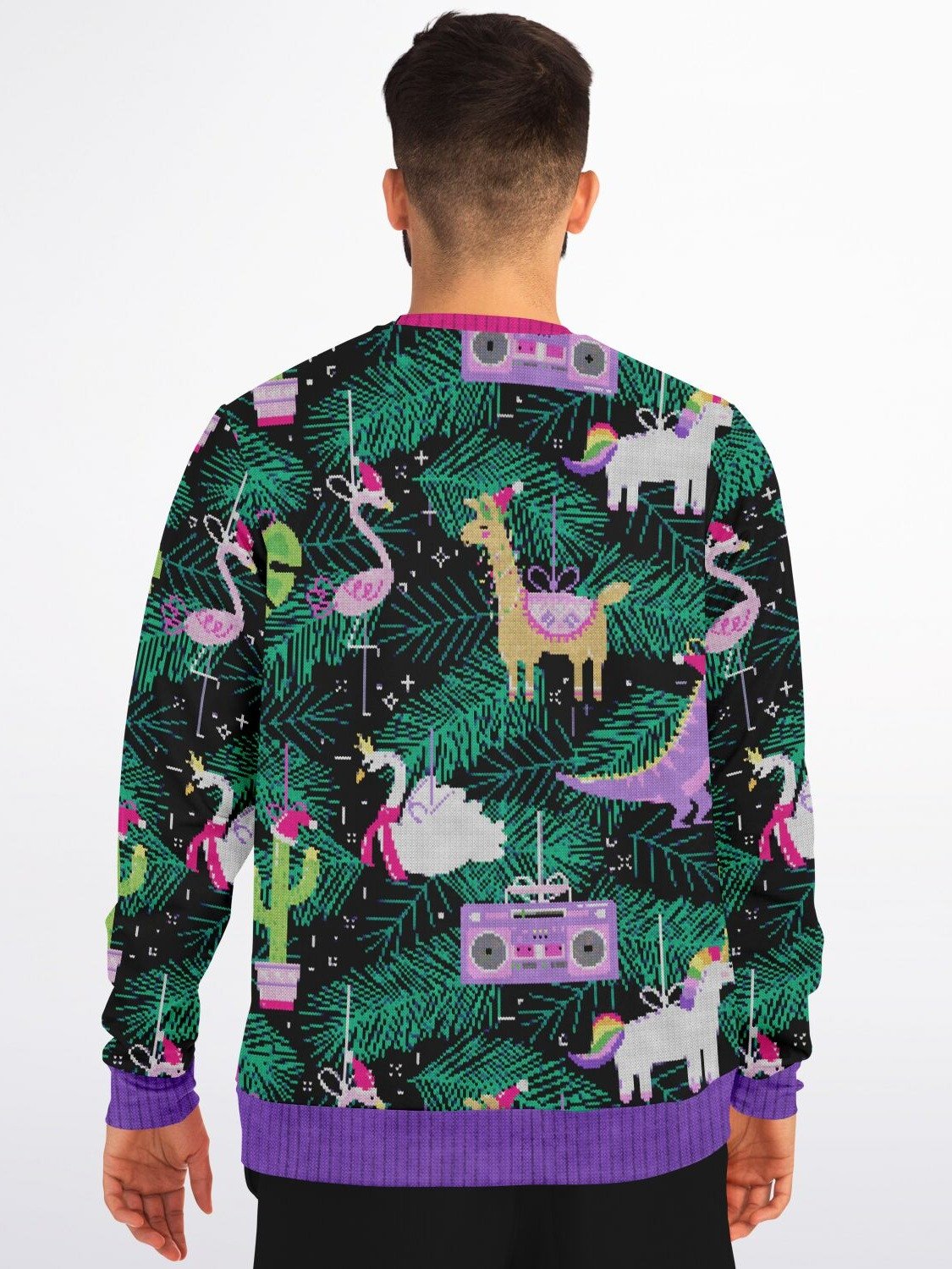 "Jingle Balls" Christmas Sweatshirt | Funny Adult Holiday Sweater | Unicorn Party Outfit | Festive Winter Outfit product image (2)