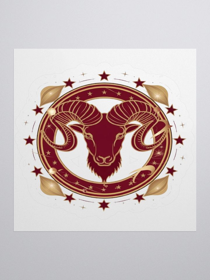 Aries Zodiac Kisscut Sticker - Exclusive Design by TDS Music product image (1)