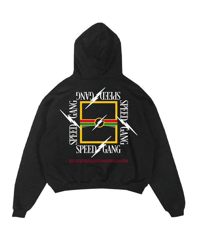 SPEED BOLTS HOODIE-BLACK product image (2)