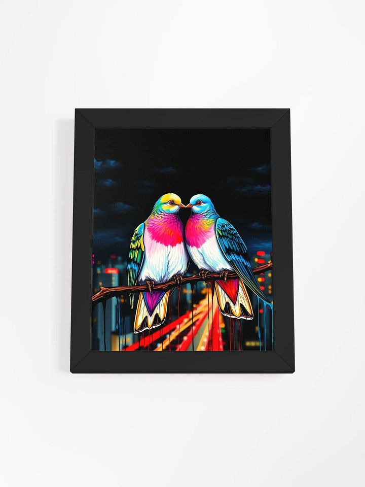 Vibrant Avian love, eco friendly wooden framed print product image (4)