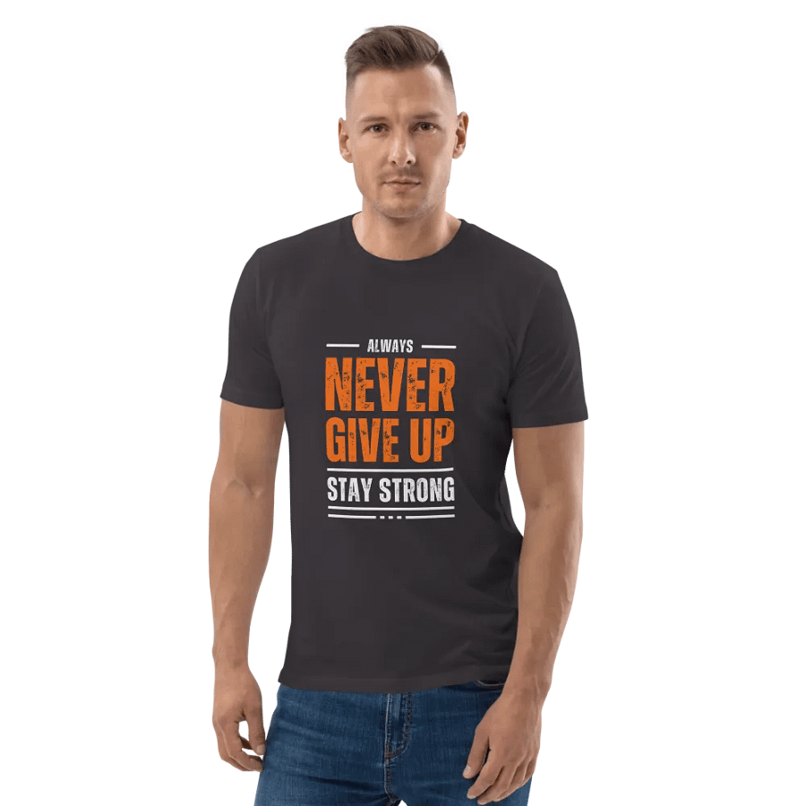 NEVER GIVE UP Glitch Tee product image (138)