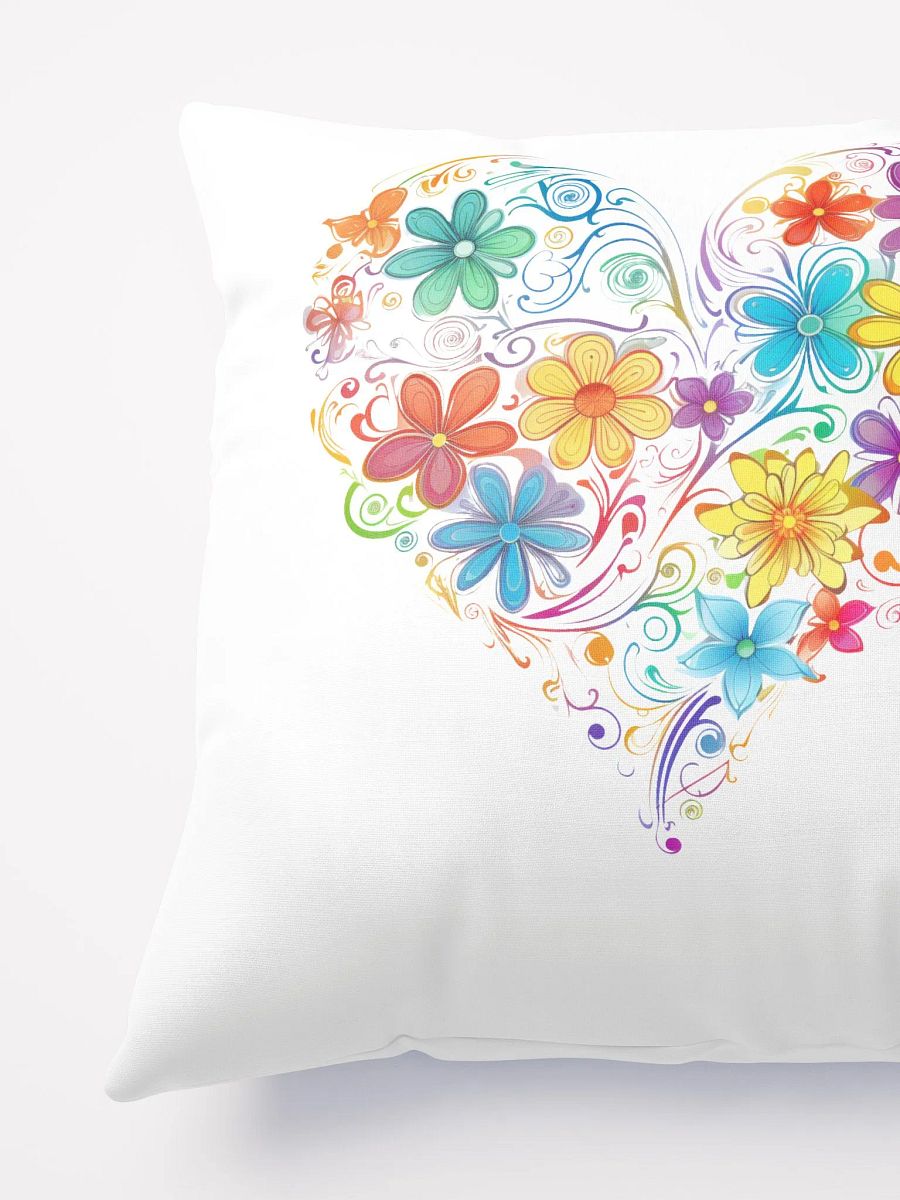 Floral Heart Rainbow Pillow product image (4)