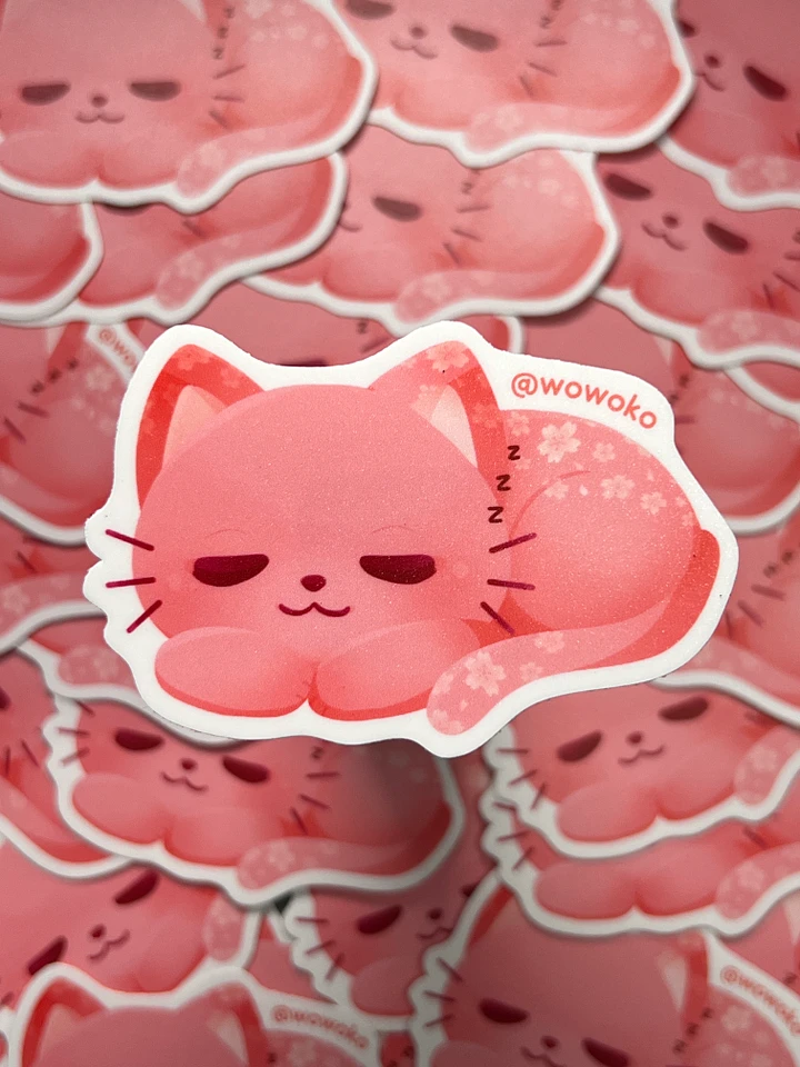 Sleepy Zodiac Animal - Cat - Sticker product image (1)