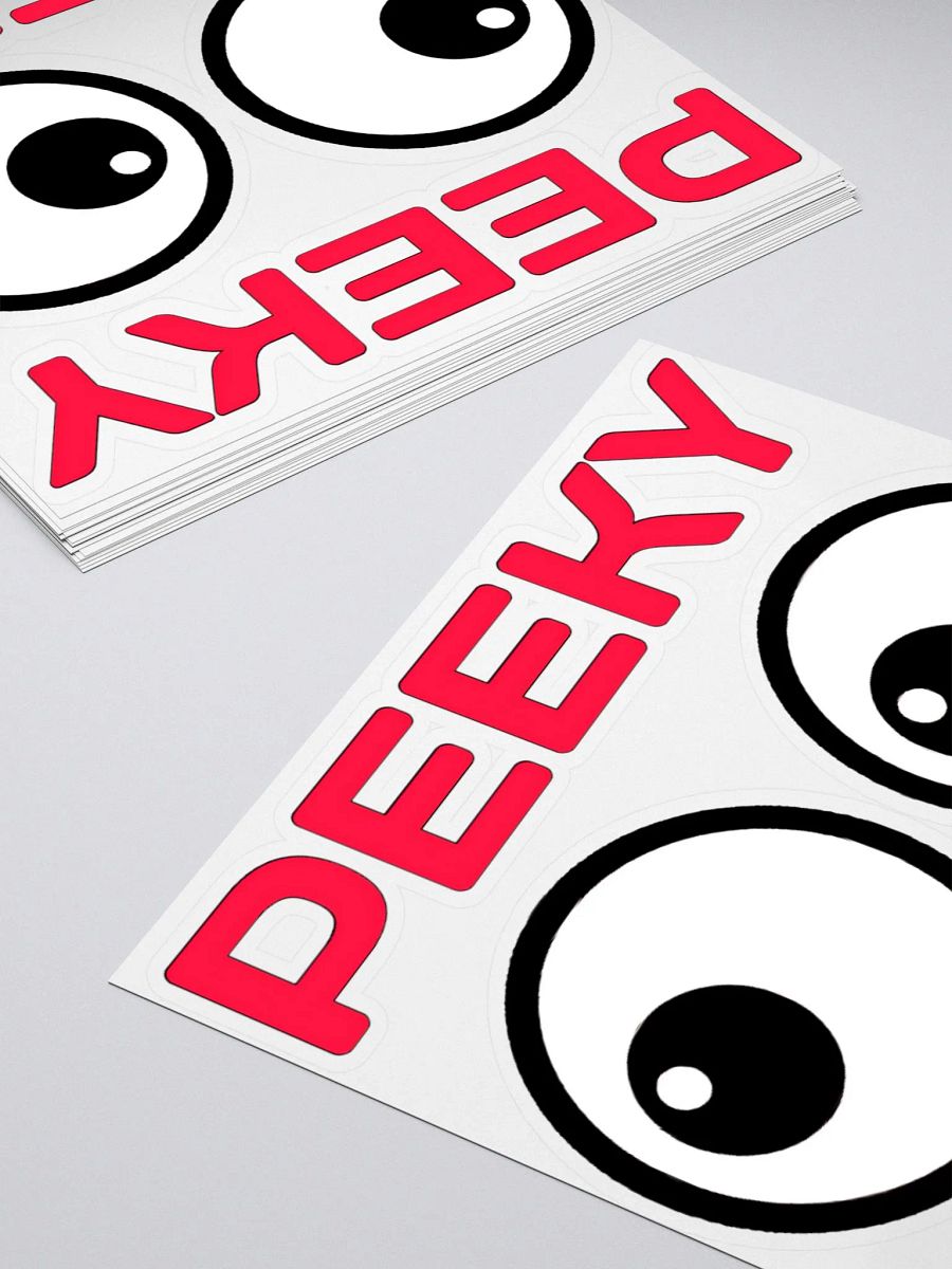 Peeky Peeky - White 'Kiss Cut Sticker' product image (4)