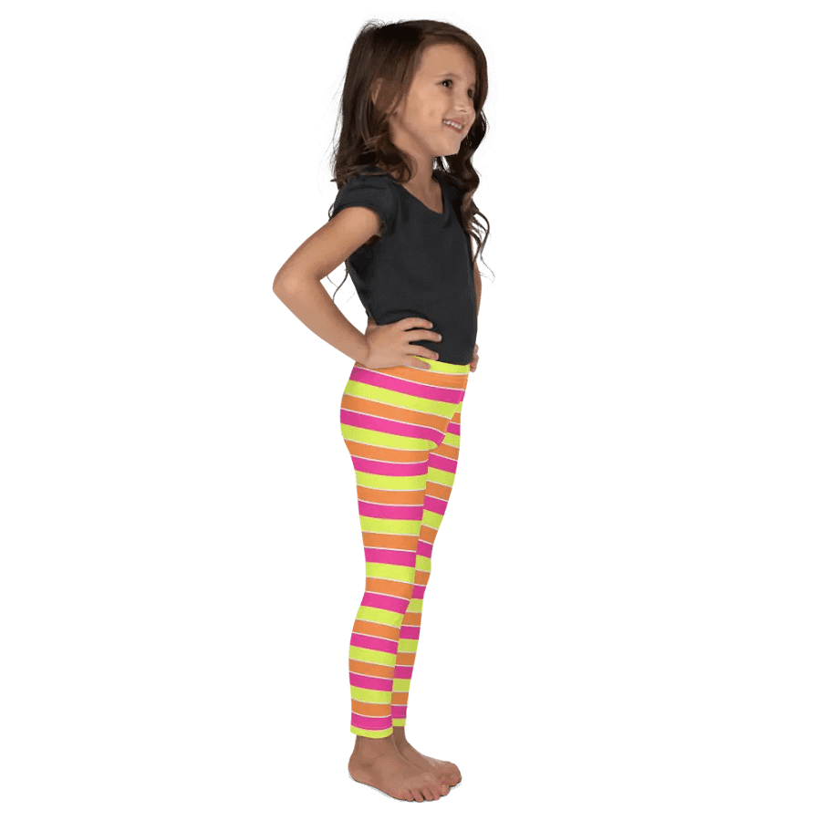 Summer Party Leggings for Girls with stripes - Orange product image (6)