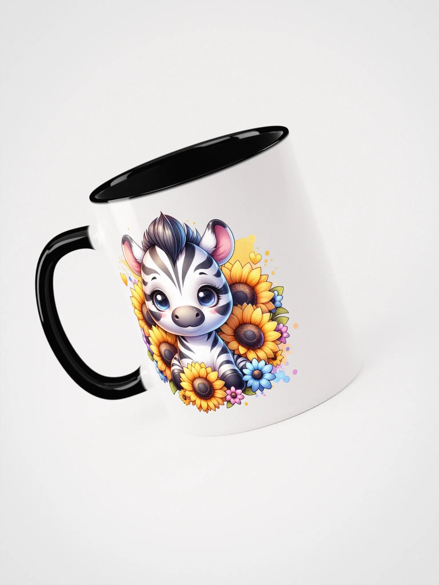 Zebra among flowers: 11 oz Mug product image (4)