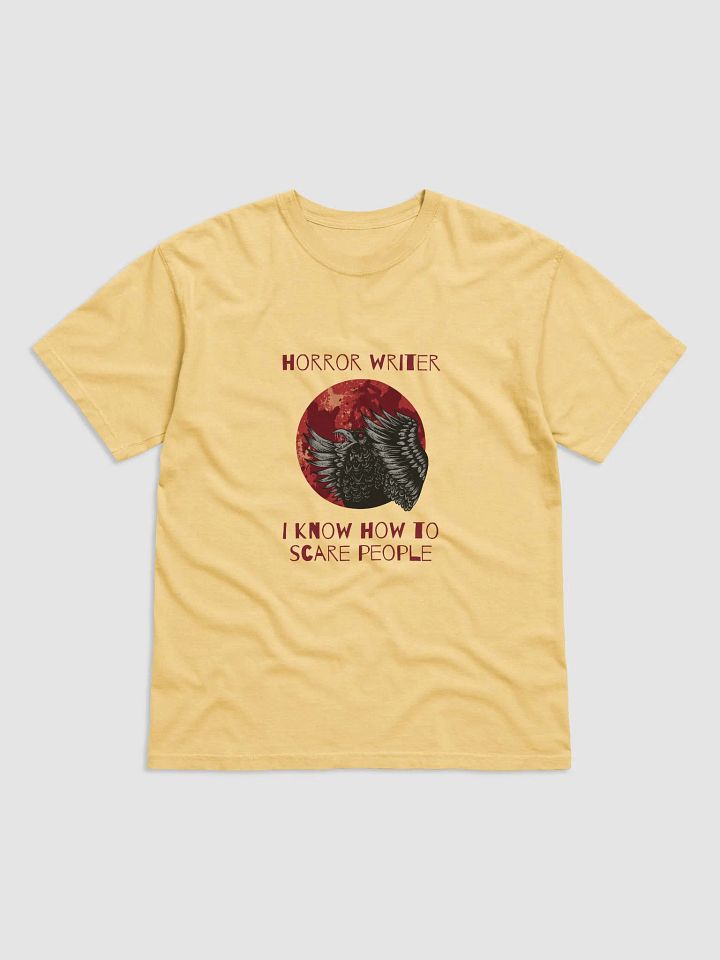 Horror Writer. I Know How to Scare People - Butter Yellow t-shirt product image (1)