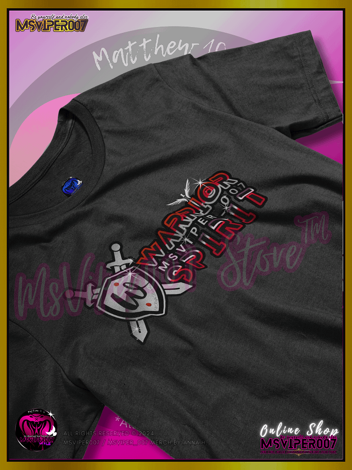 T-Shirt - MsViper007's "Warrior Spirit [red]" T-shirt By Anna H. product image (2)