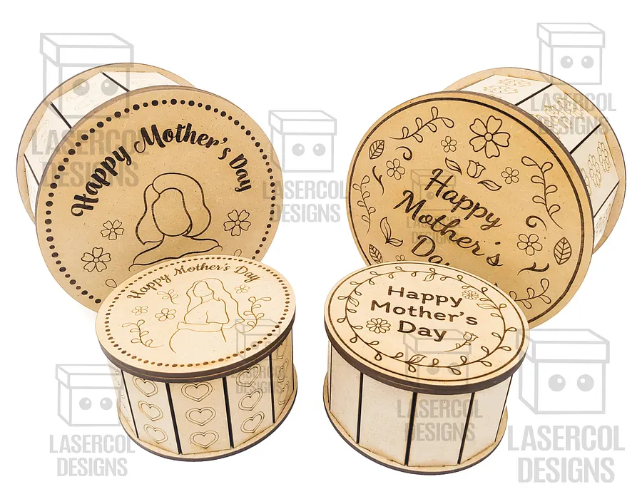 Mother's Day Gift Boxes (4 Styles, 2 Sizes) - Laser Cut Files product image (3)