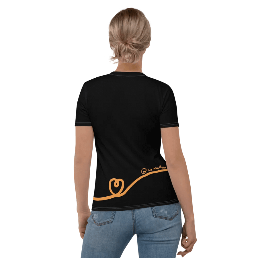 Mellow Ribbon - Women's T-shirt (Black+Orange) product image (3)