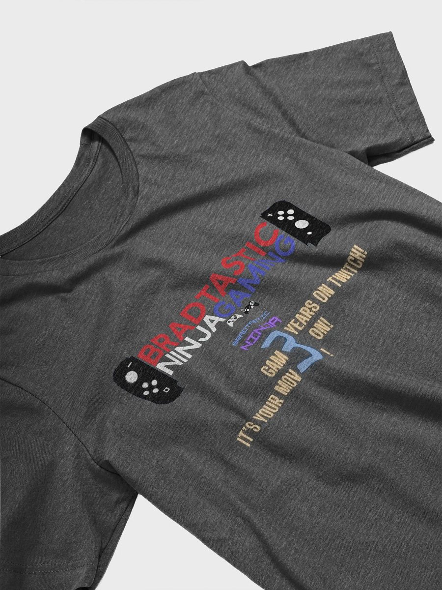 Bradtastic Ninja - Make-A-Wish Special Thanks T-Shirt - 3 Years on Twitch Edition product image (3)