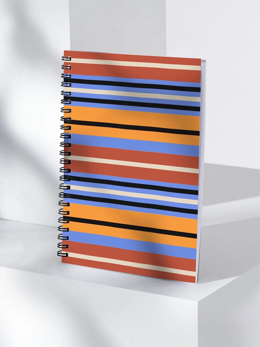 Flat Colored Artistic Line Pattern Design Spiral Notebook product image (4)