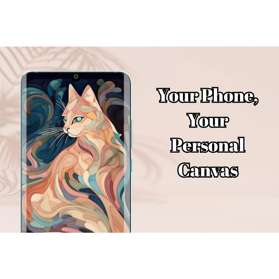 Abstract Cat Art Set of 4 Phone Wallpapers #1147 product image (3)