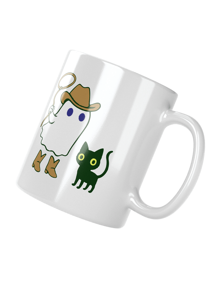 Ghostly Cowboy and Black Cat Mug product image (9)