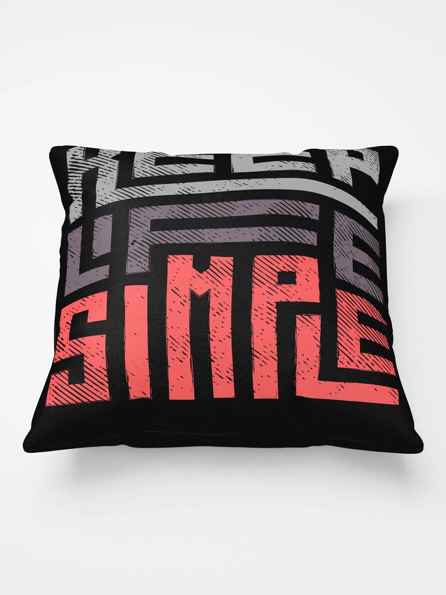 'Keep Life Simple' Black Pillow product image (3)