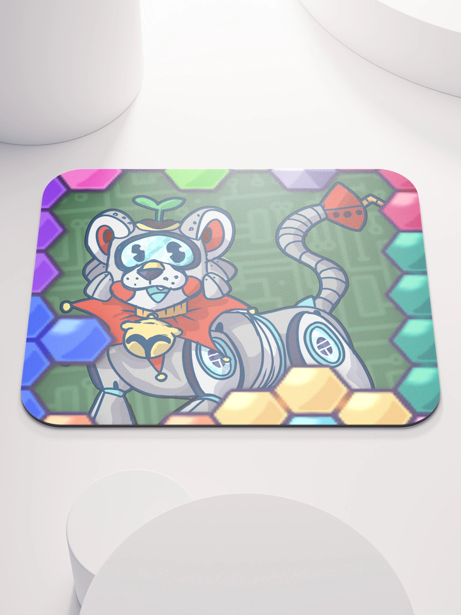 Hexagon Pixel Mouse Pad product image (1)