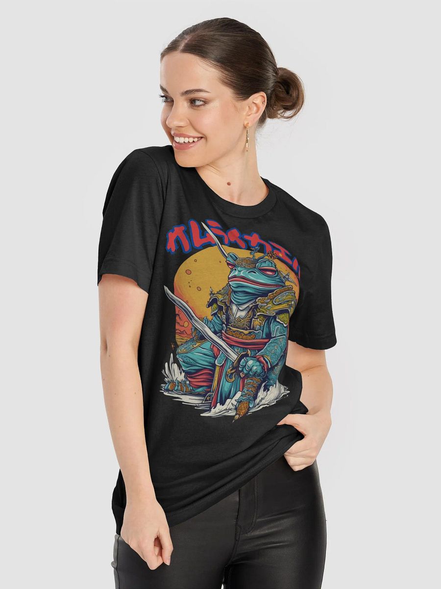 Samurai Frog Anime Art T-Shirt, Unique Graphic Tee, Japanese Style Design Shirt, Vibrant Colors, Cool Frog Illustration, Trendy Gift Classic Tee product image (3)