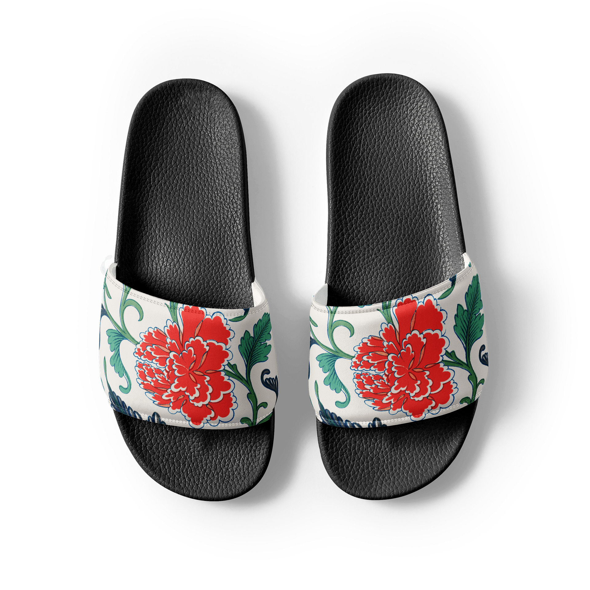 Red floral pattern. Women's Slides product image (3)