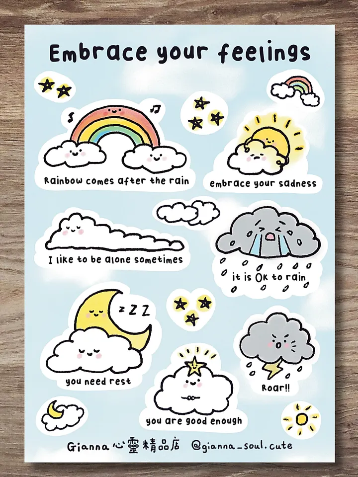 Embrace your feelings | Positivity Sticker Sheet product image (1)