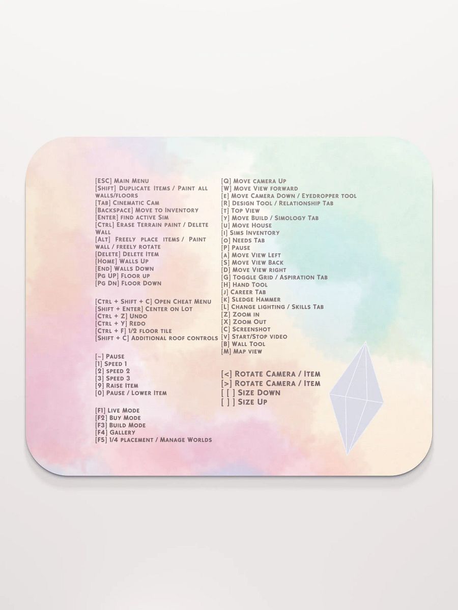 Rainbow Sims Hotkeys Mousepad product image (3)