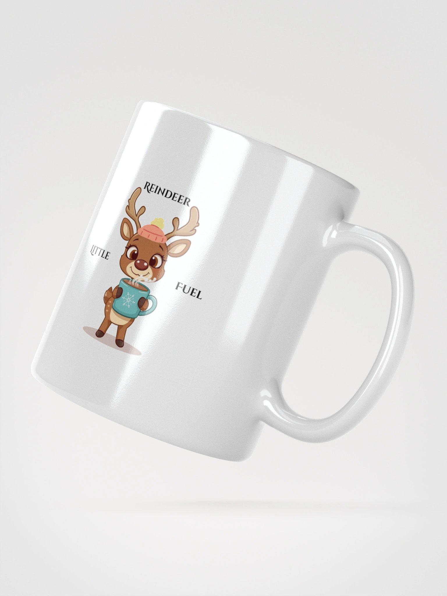 Little Reindeer Fuel White Glossy Mug product image (3)
